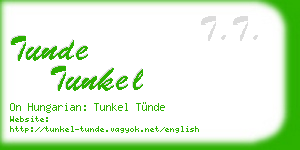 tunde tunkel business card